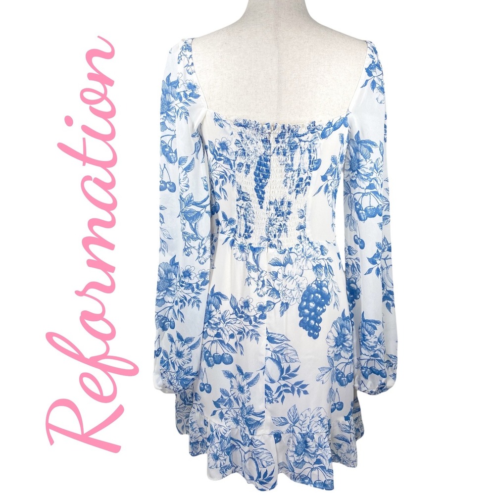 REFORMATION NWT Cammi Mini Dress Corsica Floral Size 8 Milkmaid Corset Coquette - Picture 3 of 16